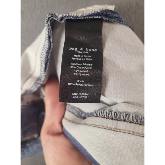Rag & Bone Stretch Miramar Nina Cigarette Jean Pants – Bryon Wash, Size 27, NWOT - Picture 12 of 14